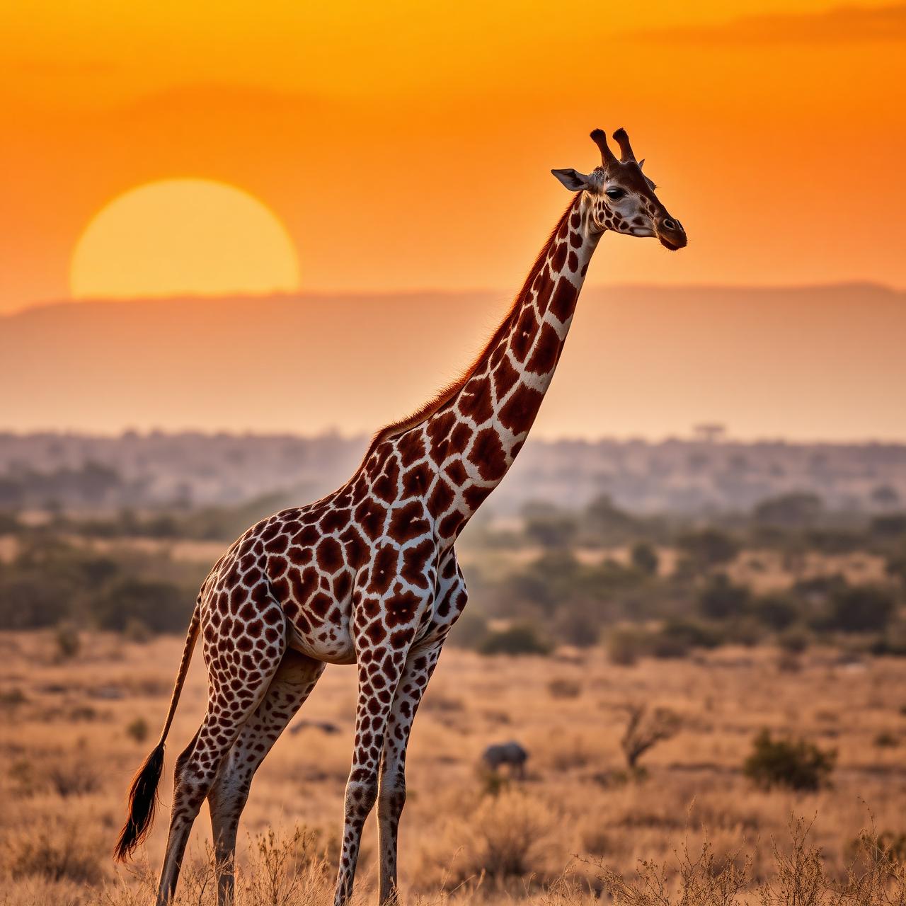 Kruger · Girafa ao amanhecer